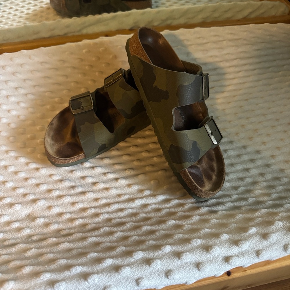 Birkenstock Arizona Camo Green Double Strap Sandals